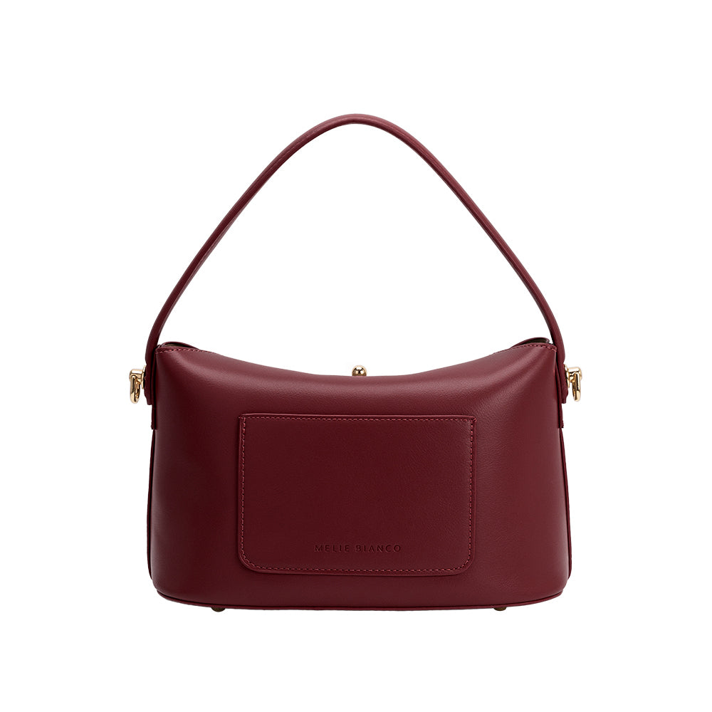 Melie Bianco Burgundy Lana Recycled Vegan Leather Crossbody Bag