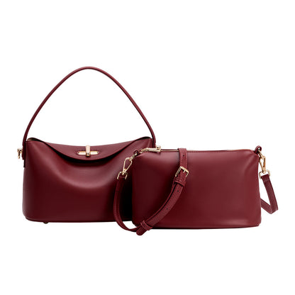 Melie Bianco Burgundy Lana Recycled Vegan Leather Crossbody Bag