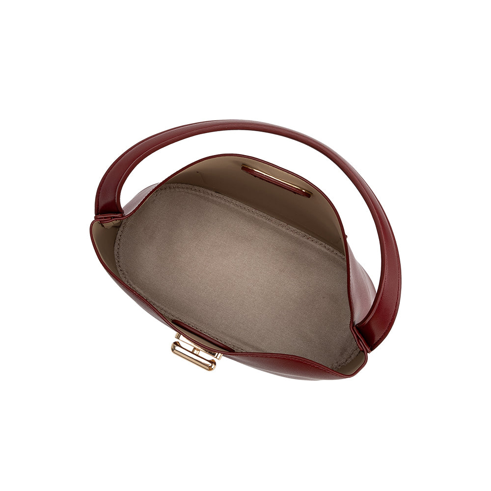 Melie Bianco Burgundy Lana Recycled Vegan Leather Crossbody Bag