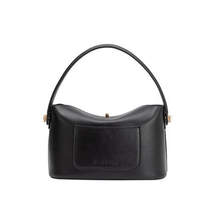 Melie Bianco Black Lana Recycled Vegan Leather Crossbody Bag