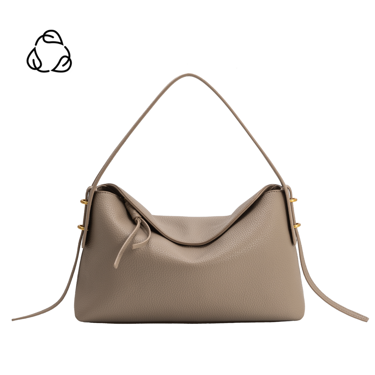 Melie Bianco Taupe Emory Recycled Vegan Leather Top Handle Bag