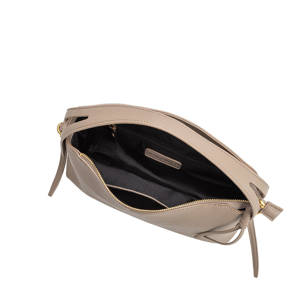 Melie Bianco Taupe Emory Recycled Vegan Leather Top Handle Bag