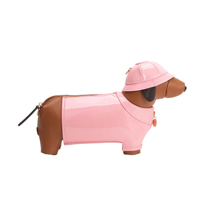 Melie Bianco Pink Rain Dog Vegan Leather Crossbody Bag