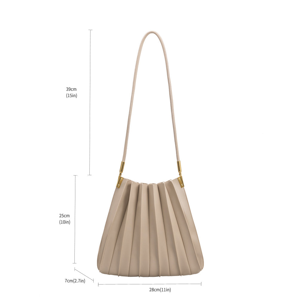 Melie Bianco Chocolate Carrie Medium Vegan Leather Shoulder Bag