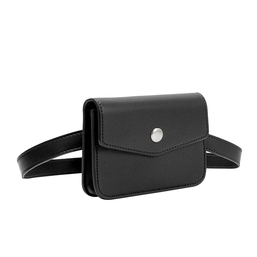 Melie Bianco Black Amberlee Vegan Leather Wallet