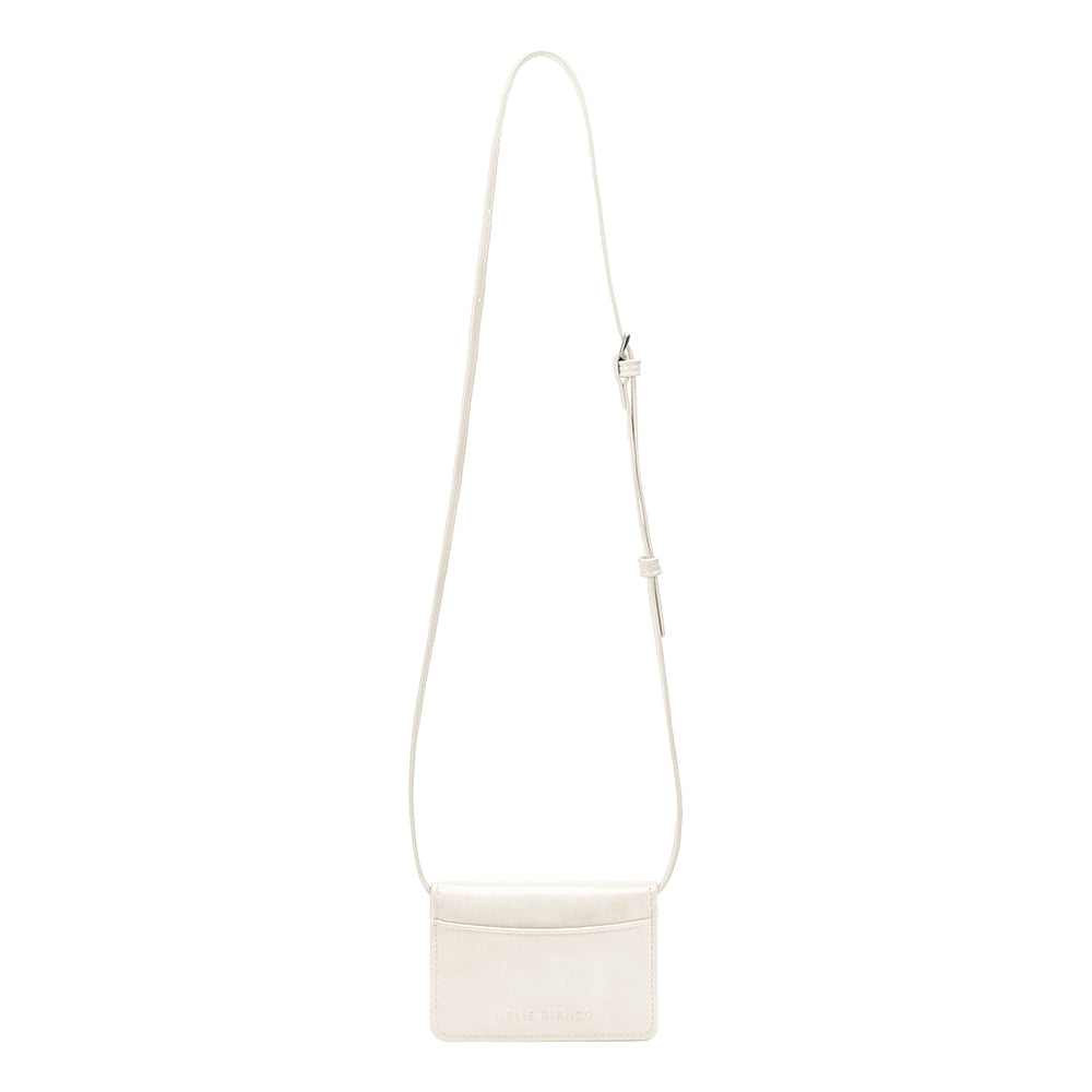 Melie Bianco Ivory Hart Small Vegan Leather Card Holder
