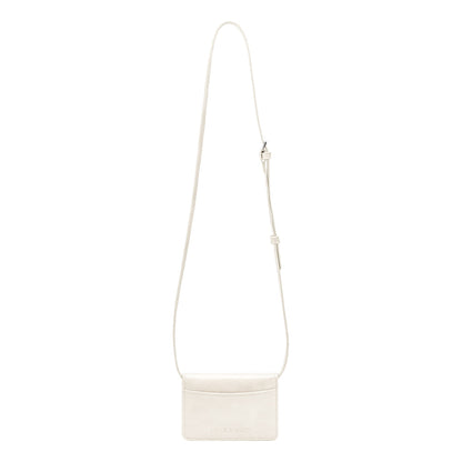 Melie Bianco Ivory Hart Small Vegan Leather Card Holder