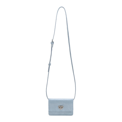 Melie Bianco Blue Hart Small Vegan Leather Card Holder