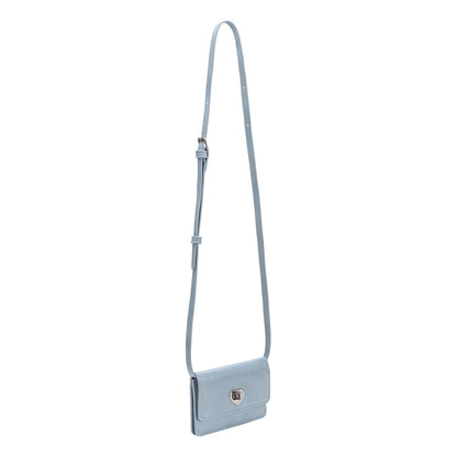 Melie Bianco Blue Hart Small Vegan Leather Card Holder