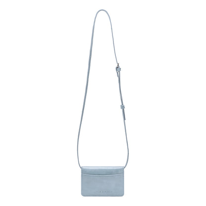 Melie Bianco Blue Hart Small Vegan Leather Card Holder