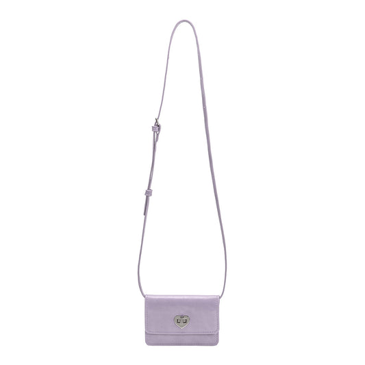Melie Bianco Lilac Hart Small Vegan Leather Card Holder