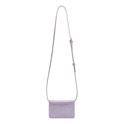 Melie Bianco Lilac Hart Small Vegan Leather Card Holder