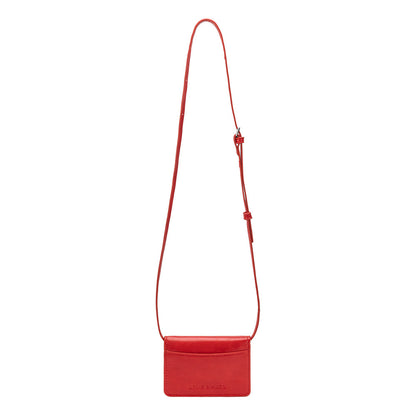 Melie Bianco Red Hart Small Vegan Leather Card Holder