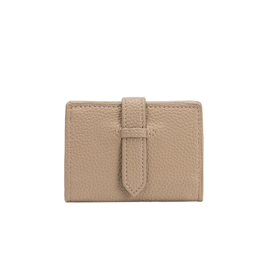 Melie Bianco Taupe Pria Small Vegan Leather Wallet