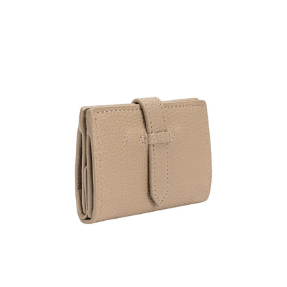 Melie Bianco Taupe Pria Small Vegan Leather Wallet