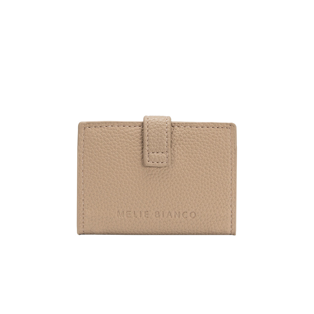 Melie Bianco Taupe Pria Small Vegan Leather Wallet