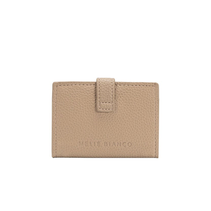 Melie Bianco Taupe Pria Small Vegan Leather Wallet