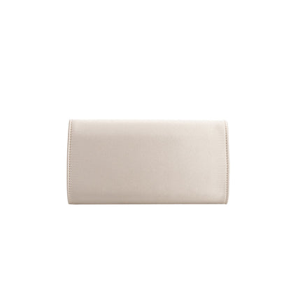 Melie Bianco Elodie Champagne Satin Crossbody Bag