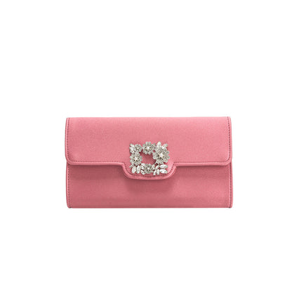 Melie Bianco Rose Elodie Satin Crossbody Bag
