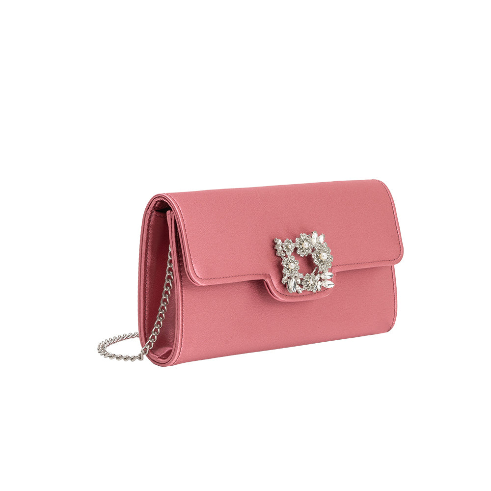 Melie Bianco Rose Elodie Satin Crossbody Bag