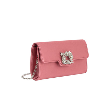 Melie Bianco Rose Elodie Satin Crossbody Bag