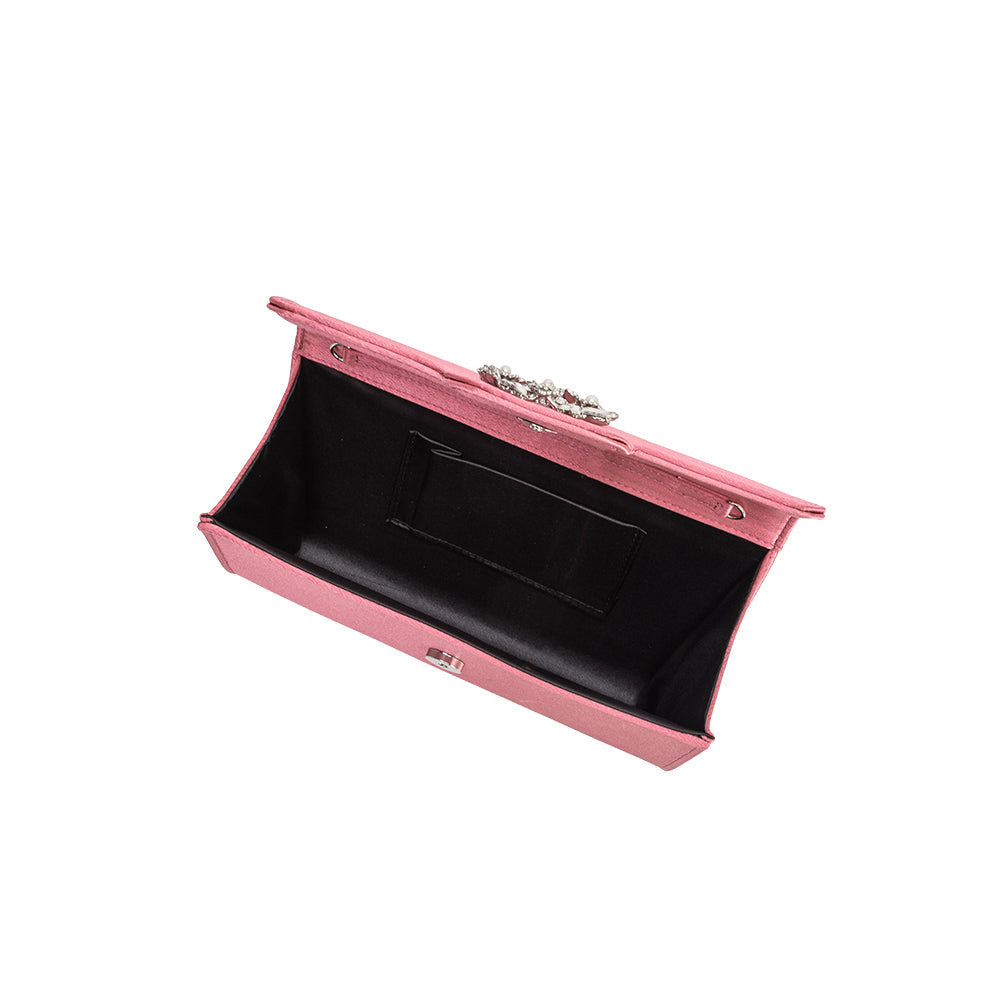 Melie Bianco Rose Elodie Satin Crossbody Bag
