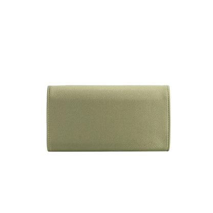 Melie Bianco Elodie Green Satin Crossbody Bag