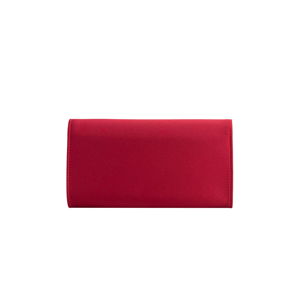 Melie Bianco Red Elodie Satin Crossbody Bag