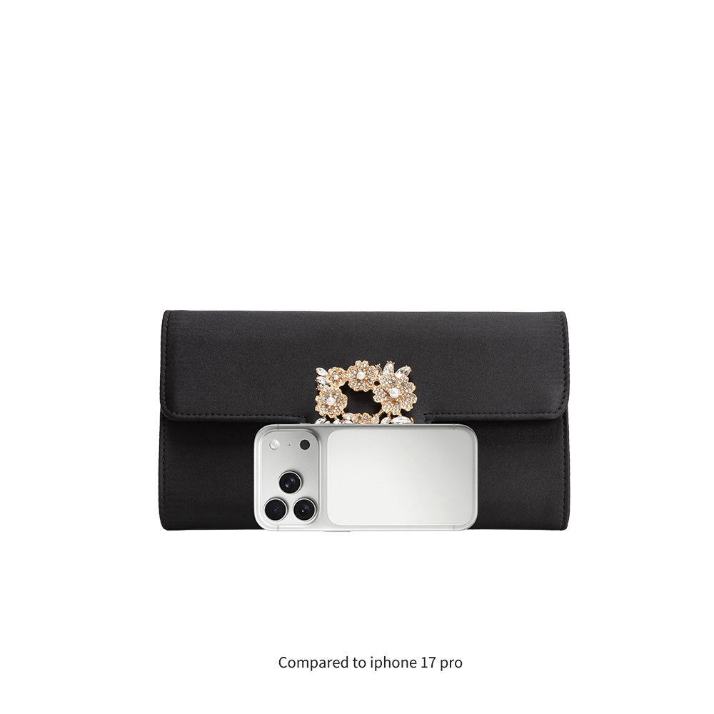 Melie Bianco Red Elodie Satin Crossbody Bag