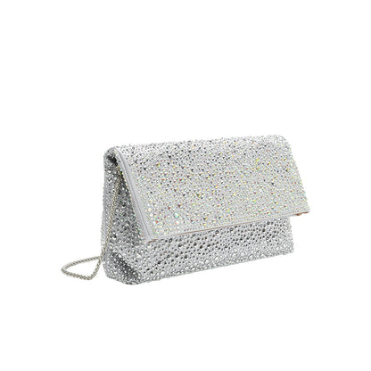 Melie Bianco Silver Fayth Rhinestone Wristlet
