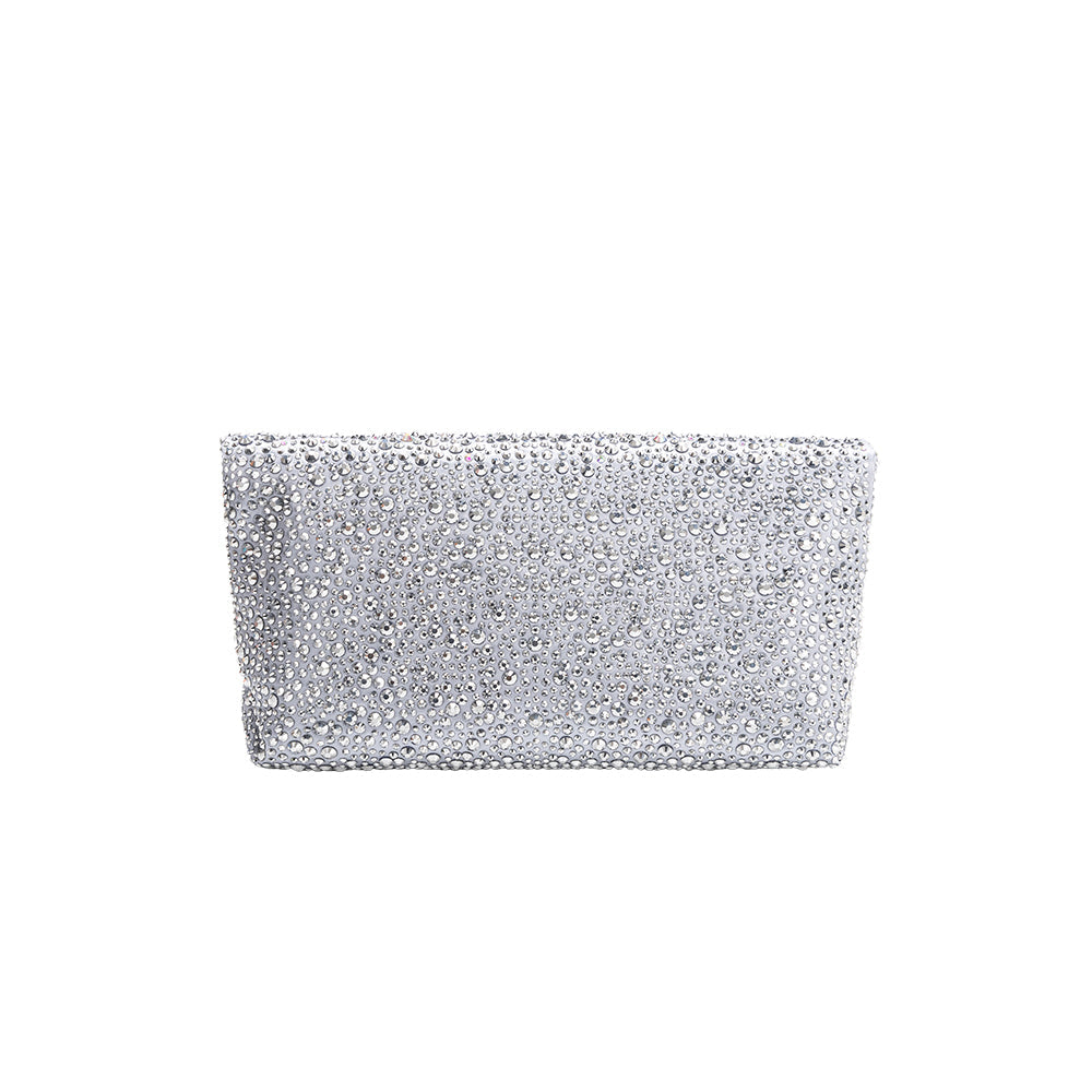 Melie Bianco Silver Fayth Rhinestone Wristlet
