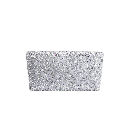 Melie Bianco Silver Fayth Rhinestone Wristlet
