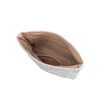 Melie Bianco Silver Fayth Rhinestone Wristlet
