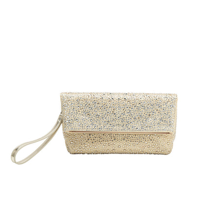 Melie Bianco Gold Fayth Rhinestone Wristlet