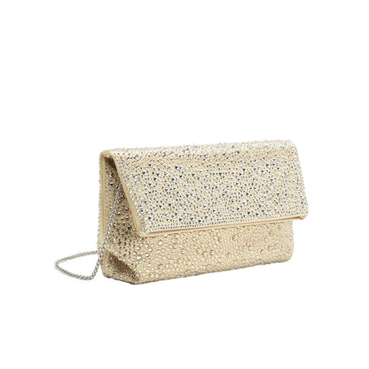 Melie Bianco Gold Fayth Rhinestone Wristlet