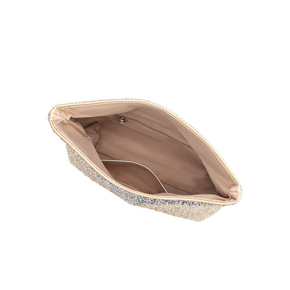 Melie Bianco Gold Fayth Rhinestone Wristlet