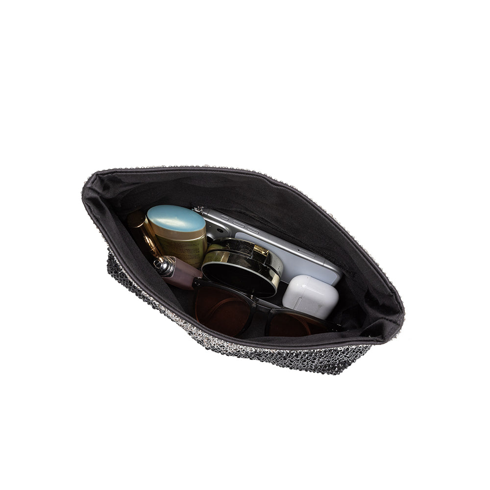 Melie Bianco Gold Fayth Rhinestone Wristlet