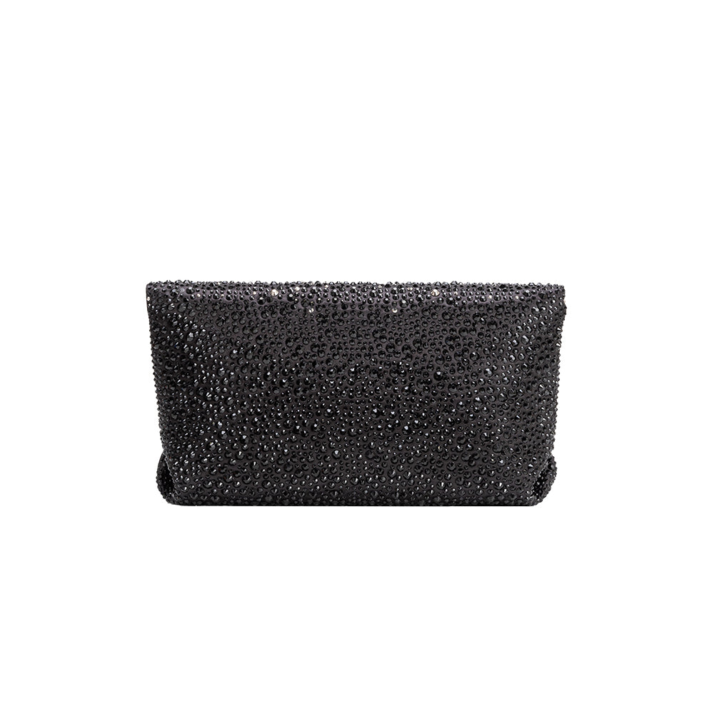 Melie Bianco Black Fayth Rhinestone Wristlet