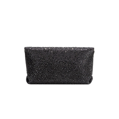 Melie Bianco Black Fayth Rhinestone Wristlet