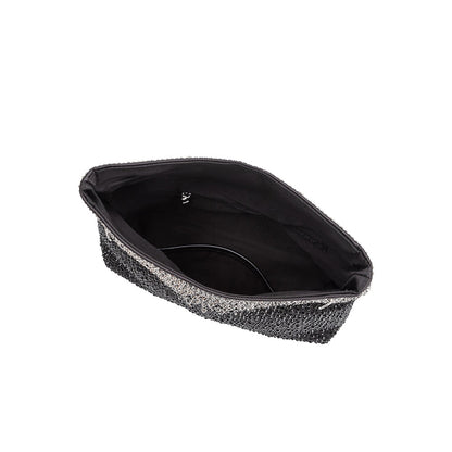 Melie Bianco Black Fayth Rhinestone Wristlet