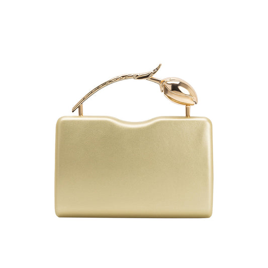 Melie Bianco Gold Belle Vegan Leather Crossbody Bag