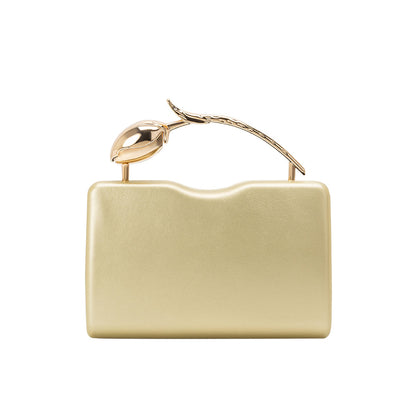 Melie Bianco Gold Belle Vegan Leather Crossbody Bag