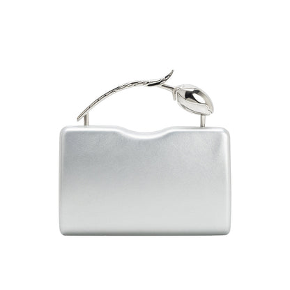 Melie Bianco Silver Belle Vegan Leather Crossbody Bag