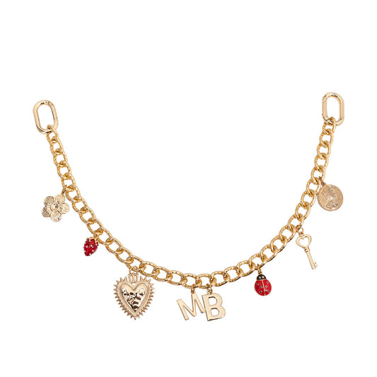 Melie Bianco Gold Springtime Chain Bag Charm