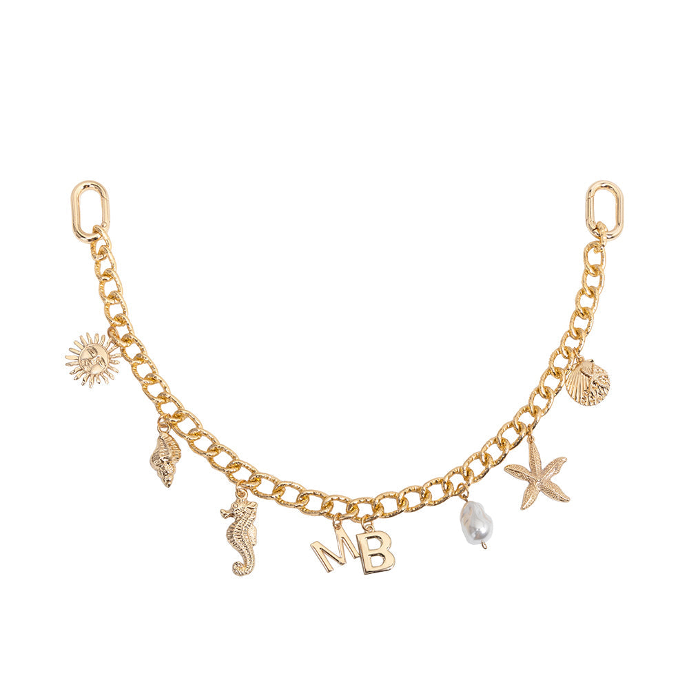 Melie Bianco Gold Seaside Chain Bag Charm