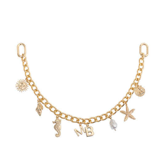 Melie Bianco Gold Seaside Chain Bag Charm