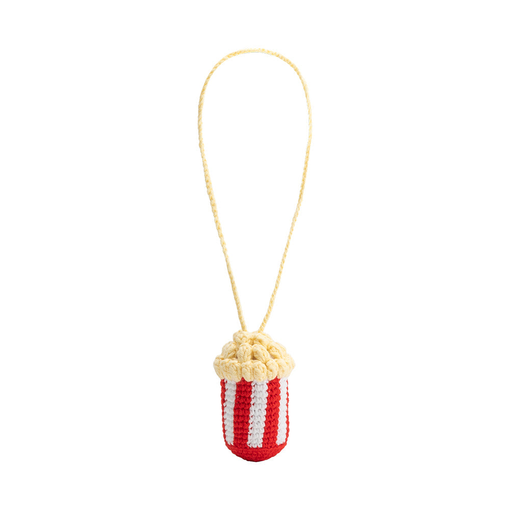 Melie Bianco Yellow Popcorn Crochet Bag Charm
