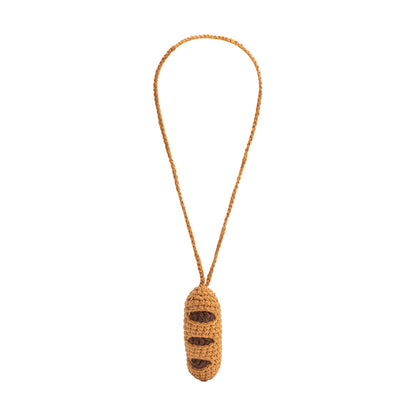 Melie Bianco Tan Baguette Crochet Bag Charm