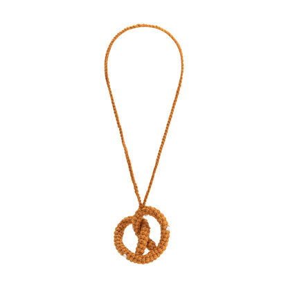 Melie Bianco Tan Pretzel Crochet Bag Charm