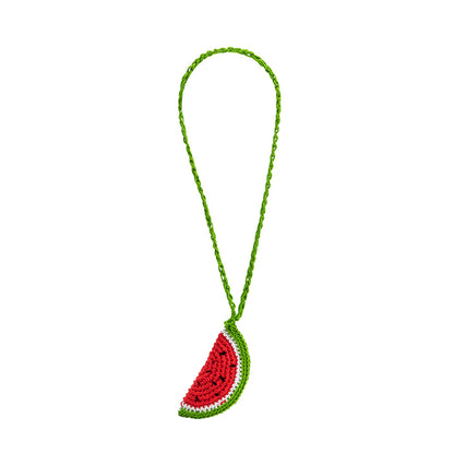 Melie Bianco Red Watermelon Crochet Bag Charm